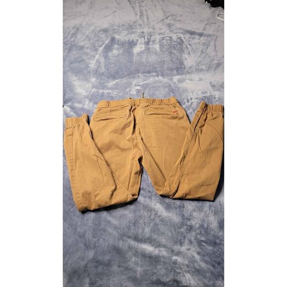 Bullhead Denim Co. Mens Jogger Pants Elastic Waist Drawstring Casual Khaki Small - Picture 5 of 5